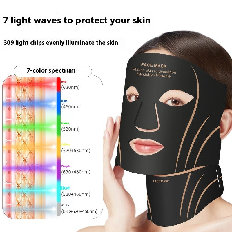 LED Red Light Silicone Facial Beauty Mask