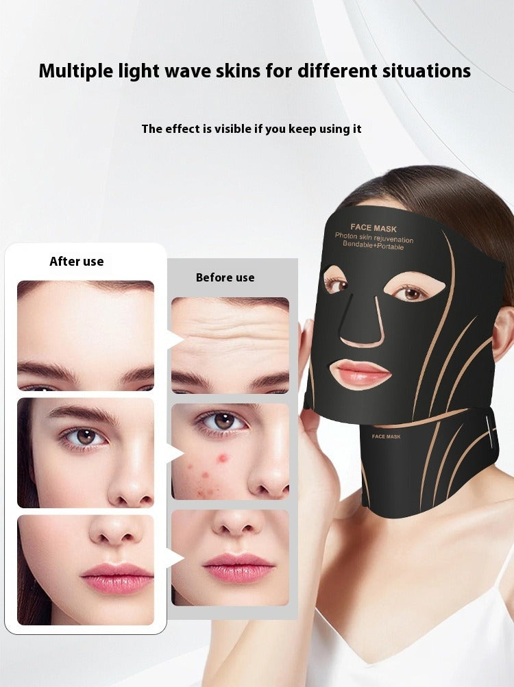 LED Red Light Silicone Facial Beauty Mask